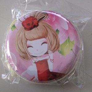 Round Tinplate Case *NEW* Coin Purse Jewelry Ear Buds MISC Vitamins ANIME